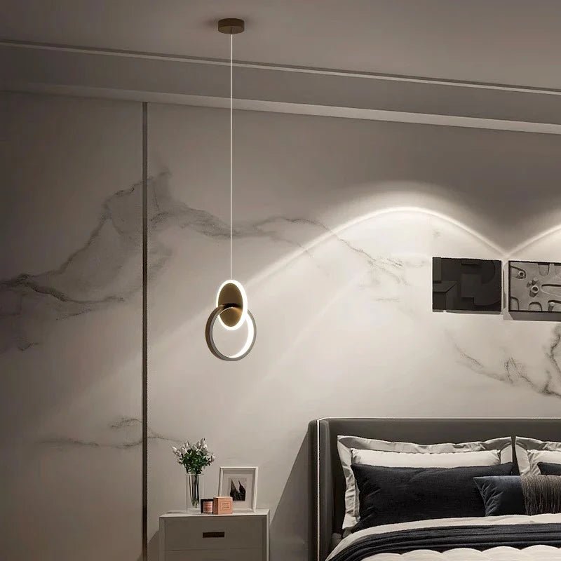 Modern Alloy LED Bedside Pendant Light - Decorbites