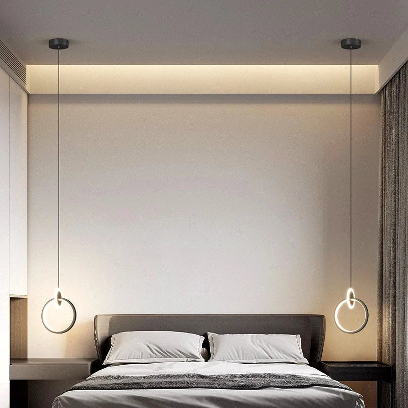 Modern Alloy LED Bedside Pendant Light - Decorbites