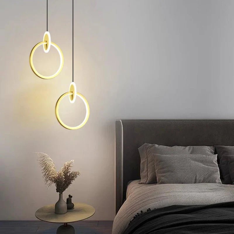 Modern Alloy LED Bedside Pendant Light - Decorbites