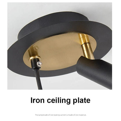 Modern Aluminum LED Pendant Light With Dual Spotlights - Decorbites