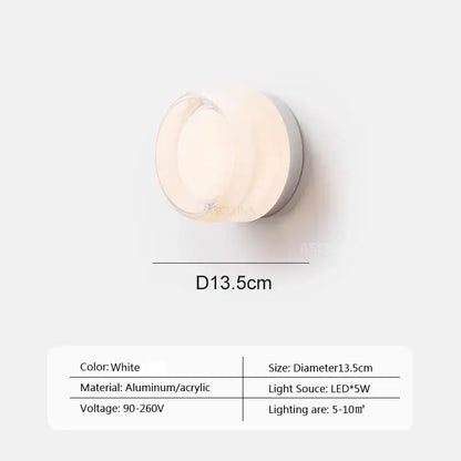 Modern amber jelly led wall sconce with white aluminum and acrylic design emitting soft ambient lighting by decorbites amber jelly