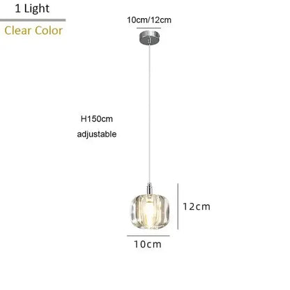 Modern amber and smoky grey crystal staircase chandelier with clear faceted pendant light and adjustable height