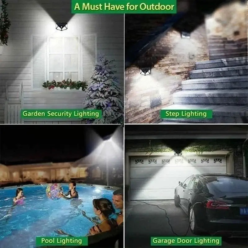 Modern black led solar wall light with sleek design and motion sensor for garden security and outdoor use