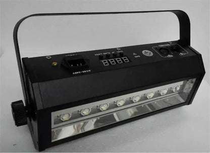 Modern black 200w led strobe light with seven circular bulbs and handle for stage light and party room use