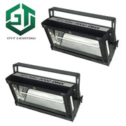 Modern black 3000w dmx strobe light with rectangular housing and clear front panel for club stage lighting