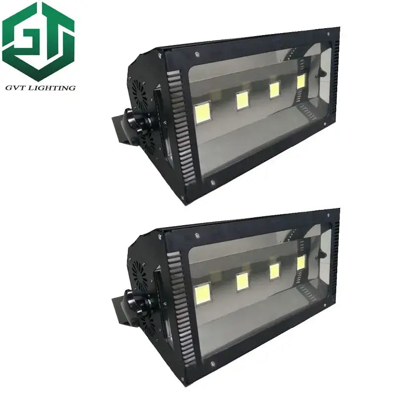 Modern black 400w high power led strobe light with sleek industrial design and four bright yellow light panels