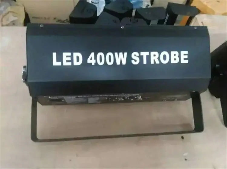 Modern black 400w high power led strobe light with white lettering for stage and room decor use