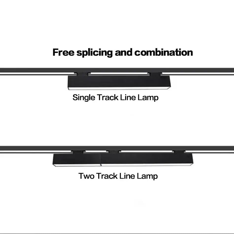 Modern black 60cm led track light with sleek minimalist design ideal for office and modern lighting setups