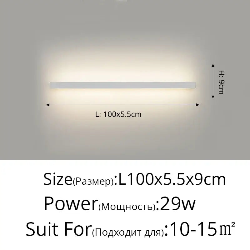 Modern black acrylic led wall lamps with sleek white rectangular design emitting soft warm light for bedroom decorbites acrylic led