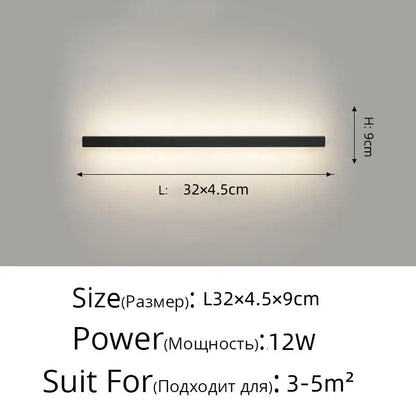 Black rectangular modern acrylic led wall lamp with sleek design and hooks for bedroom decorbites acrylic led wall lamps
