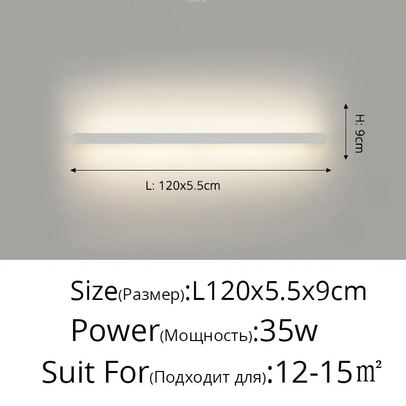 Modern black acrylic led wall lamp with sleek white rectangular minimalist design and warm soft light for bedroom decorbites acrylic led