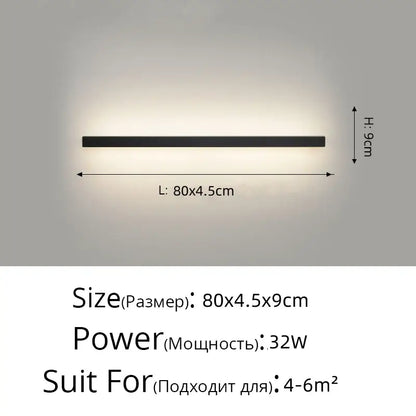 Modern black acrylic led wall lamps with sleek rectangular design mounted on bedroom shelf with hooks decorbites acrylic led wall