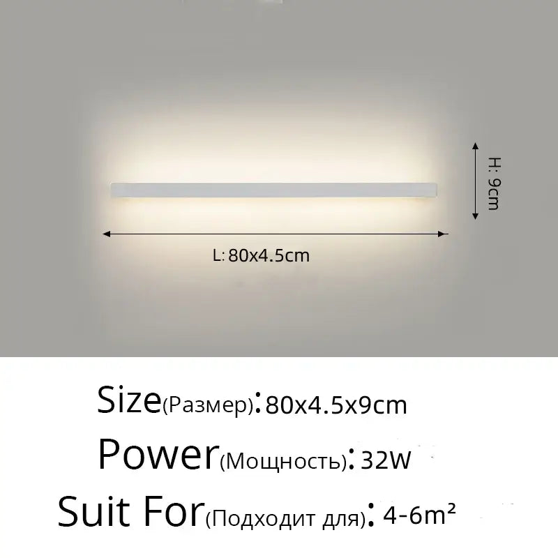 Modern black acrylic led wall lamps with sleek white rectangular minimalist design emitting soft warm light for bedroom decorbites acrylic led wall use