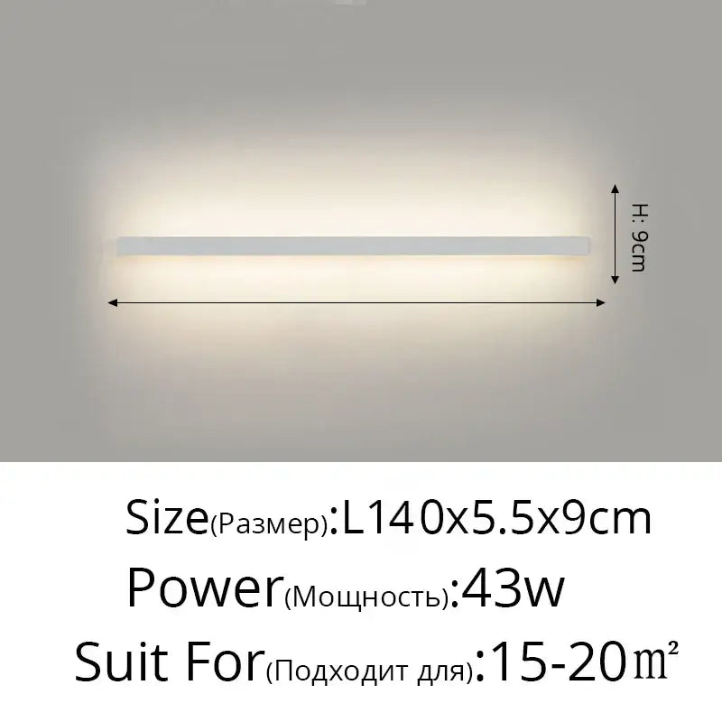 Modern black acrylic led wall lamp with sleek white rectangular minimalist design and warm light for bedroom decorbites acrylic led