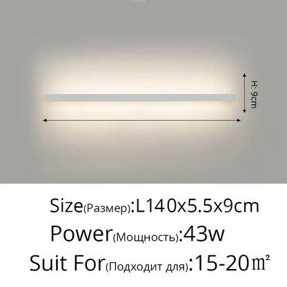 Modern black acrylic led wall lamp with sleek white rectangular minimalist design and warm light for bedroom decorbites acrylic led