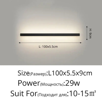 Modern black acrylic led wall lamp with sleek rectangular design for bedroom shelf decorbites acrylic led wall lamps