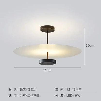Modern black acrylic round chandelier with matte black iron frame and frosted acrylic disc for living room decorbites black acrylic
