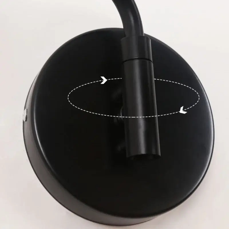 Black wall lamp with sleek matte acrylic iron base and adjustable gooseneck arm for decorbites acrylic iron led reading light