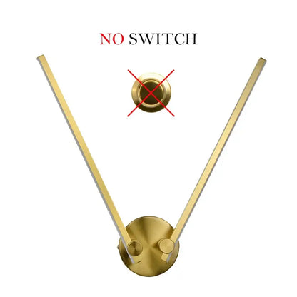 Modern black decorbites adjustable double arm wall light in gold with two slender arms for living room decor