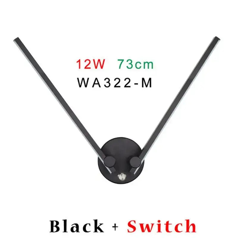 Modern black wall light with adjustable double arm and integrated switch for living room decorbites adjustable double arm