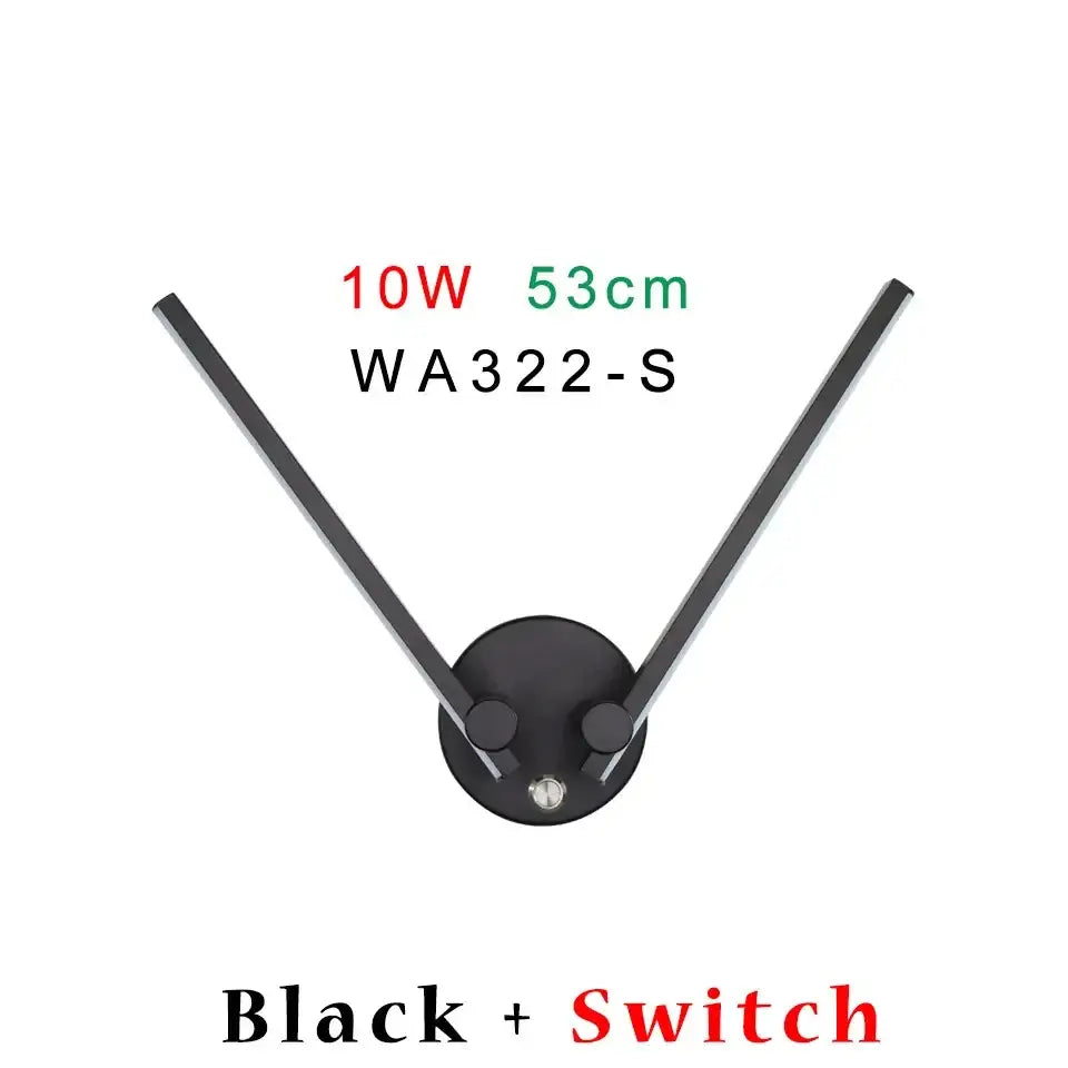 Modern black adjustable double arm wall light with v-shaped design and central circular base for living room decorbites wall light