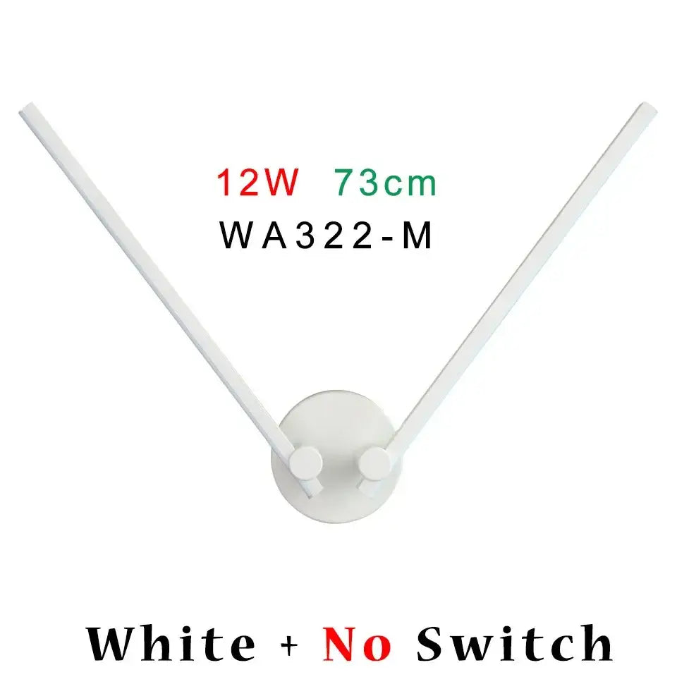 White v-shaped wall light with decorbites adjustable double arm and circular base model wa322-m for living room decor