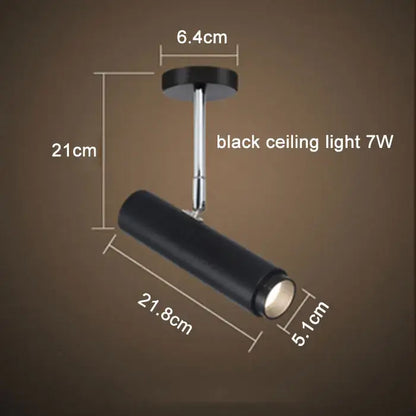 Modern black adjustable focus track lights with chrome stem and 7w bulb for commercial gallery lighting decorbites adjustable focus