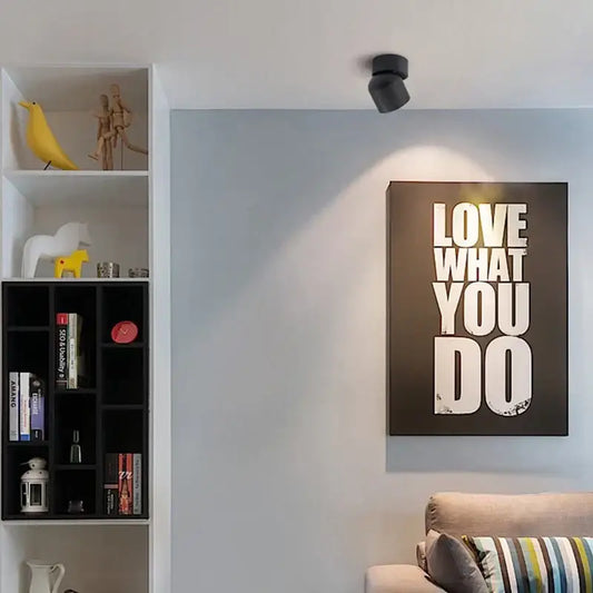Modern black decorbites adjustable led ceiling downlight mounted as a living room spotlight fixture