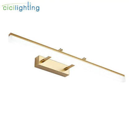 Modern black adjustable led vanity lights bathroom wall fixture with gold finish and frosted glass diffuser vanity lights