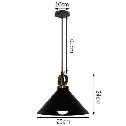 Modern black aluminium pendant light with matte finish and conical design for dining room decor by decorbites black aluminium