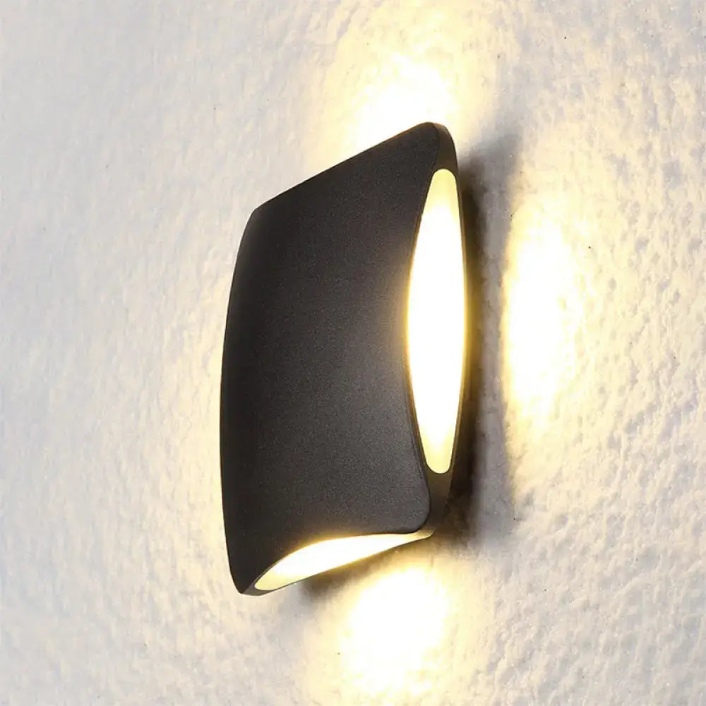 Modern black aluminum diamond led light fixture porch wall sconce with black matte finish and warm color temperature light fixture