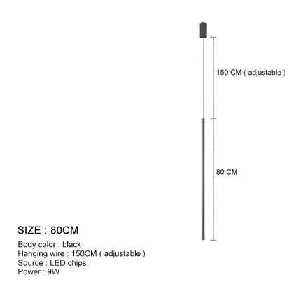 Modern Black Aluminum Linear Pendant Light - Decorbites