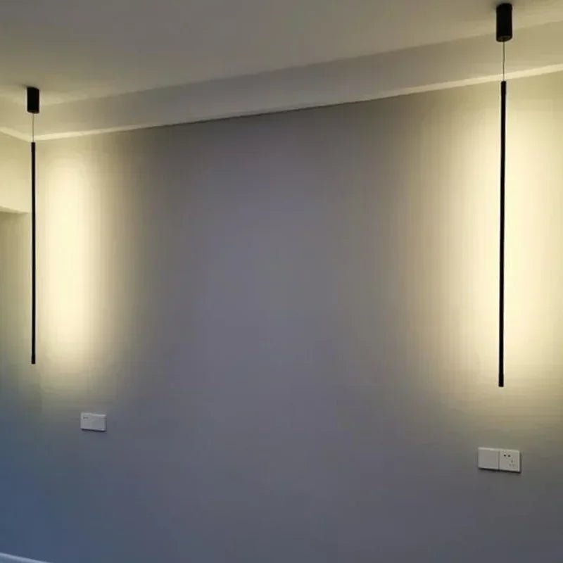 Modern Black Aluminum Linear Pendant Light - Decorbites