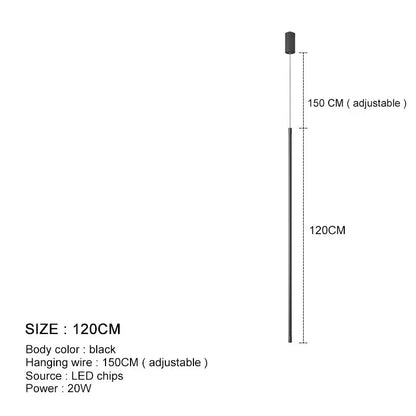 Modern Black Aluminum Linear Pendant Light - Decorbites