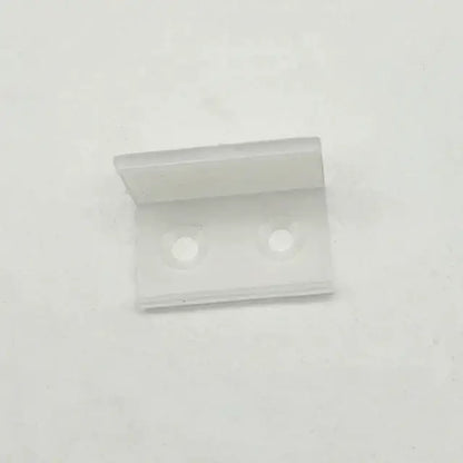 Clear plastic l-shaped bracket with two holes for decorbites black aluminum v-type led profile kitchen under cabinet light