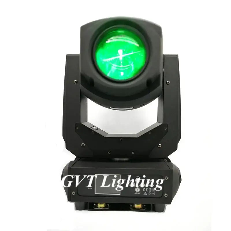 Modern black and blue 200w led moving head light with glowing green lens for party room lighting use