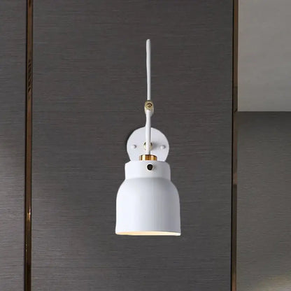 Modern black and brass industrial wall light with white matte finish and brass accents perfect addition 220v-240v