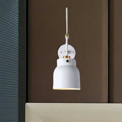 White wall-mounted wall light with brass accents and minimalist design perfect addition for 220v-240v use