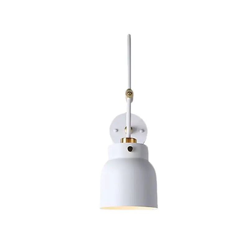 White minimalist pendant wall light with matte finish and brass accents perfect addition for 220v-240v use