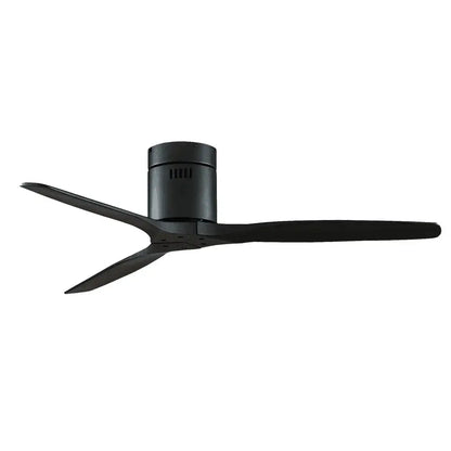 Modern black ceiling fan with matte finish and sleek wood blades designed for living room use wood blades ceiling fan