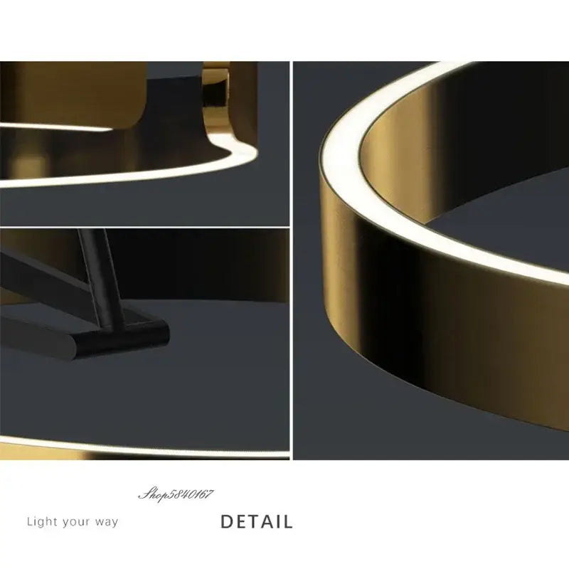 Modern black and gold floor lamp with a gold-toned circular luminescence led light fixture for living room decorbites circular luminescence