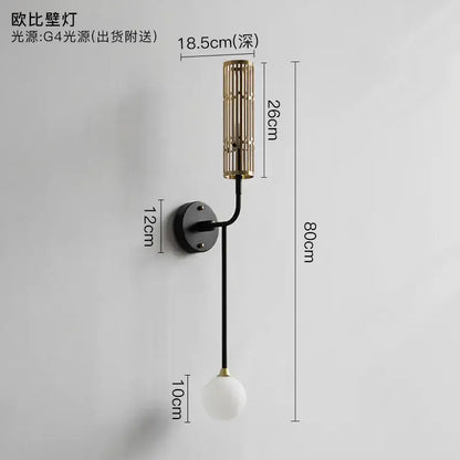 Modern black and gold led wall lamp with metal base and glass sconce featuring curved arm for decorbites led wall decor