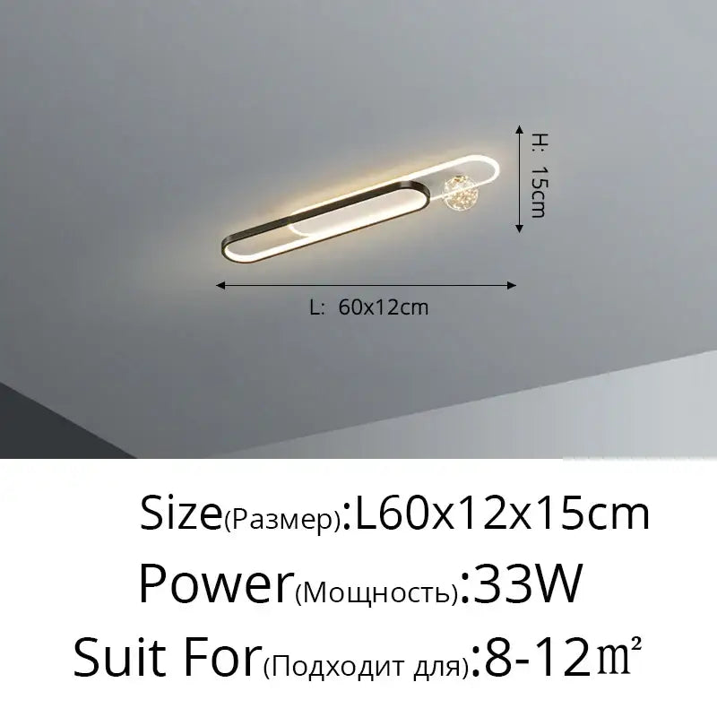 Modern black and gold starry strip flush mount bedroom light with sleek metallic frame warm white led decorbites gold starry accent
