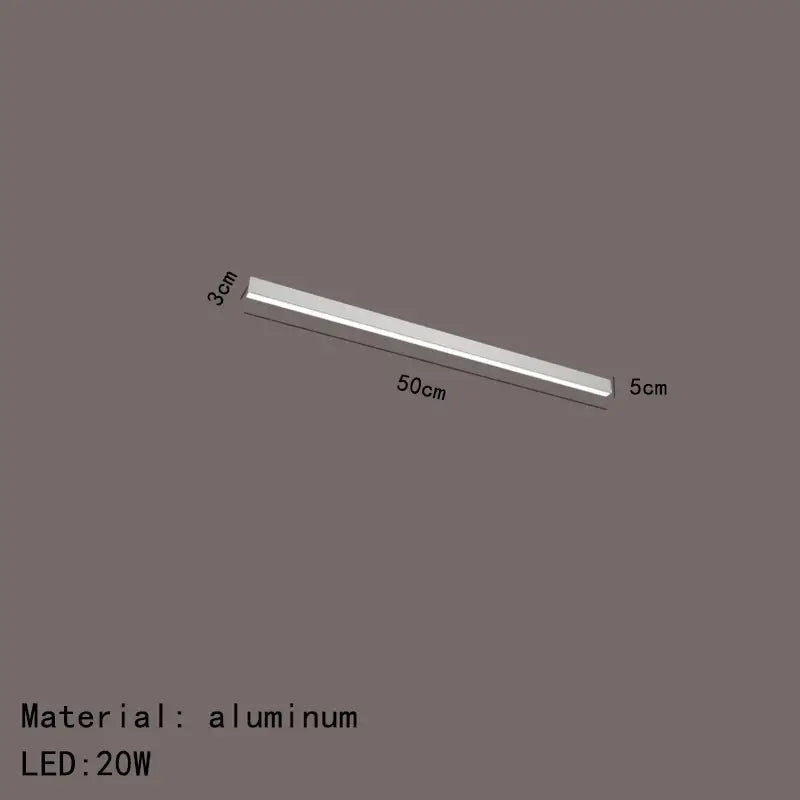 Modern black and metallic led ceiling light featuring a 50cm aluminum 20w led light strip for living room decorbites led ceiling