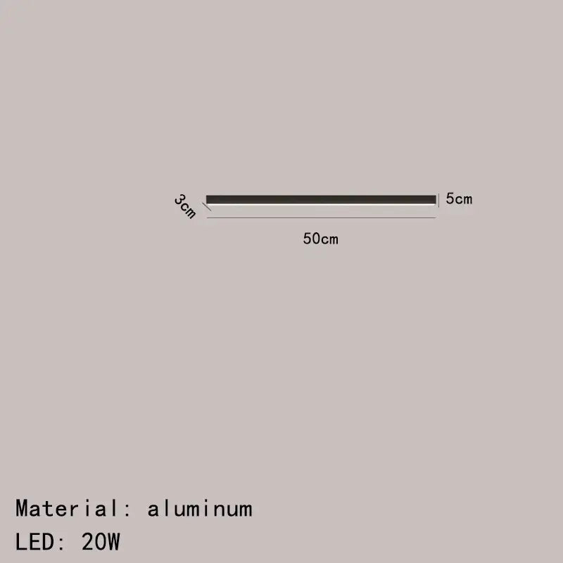 Modern black and metallic aluminum led ceiling light 50cm long 20w power decorbites led ceiling for living room decor