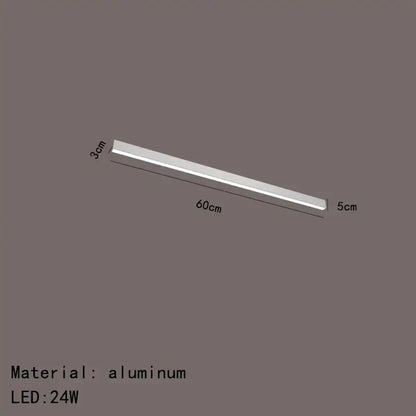 Modern black and metallic led ceiling light with sleek 60cm aluminum finish for living room decorbites led ceiling lighting