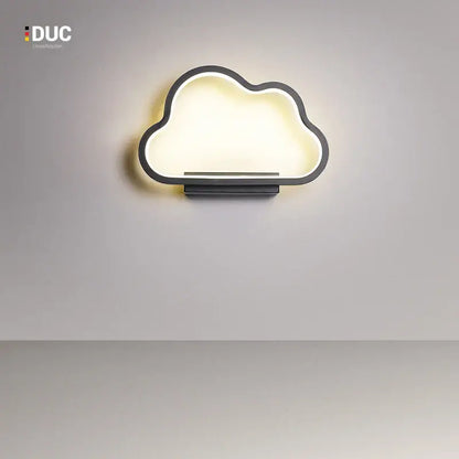 Modern black and white clouds wall lamp with sleek frame and warm light ideal for kids bedroom decorbites clouds wall