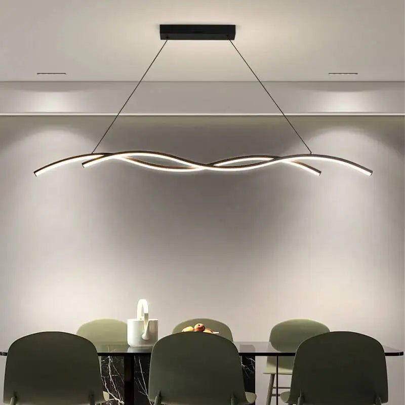 Modern Black and White Metal LED Pendant Light - Decorbites