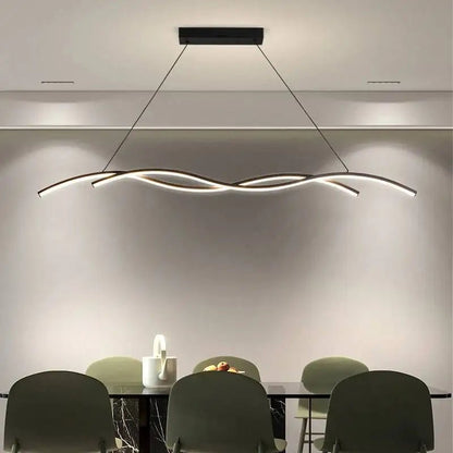Modern Black and White Metal LED Pendant Light - Decorbites
