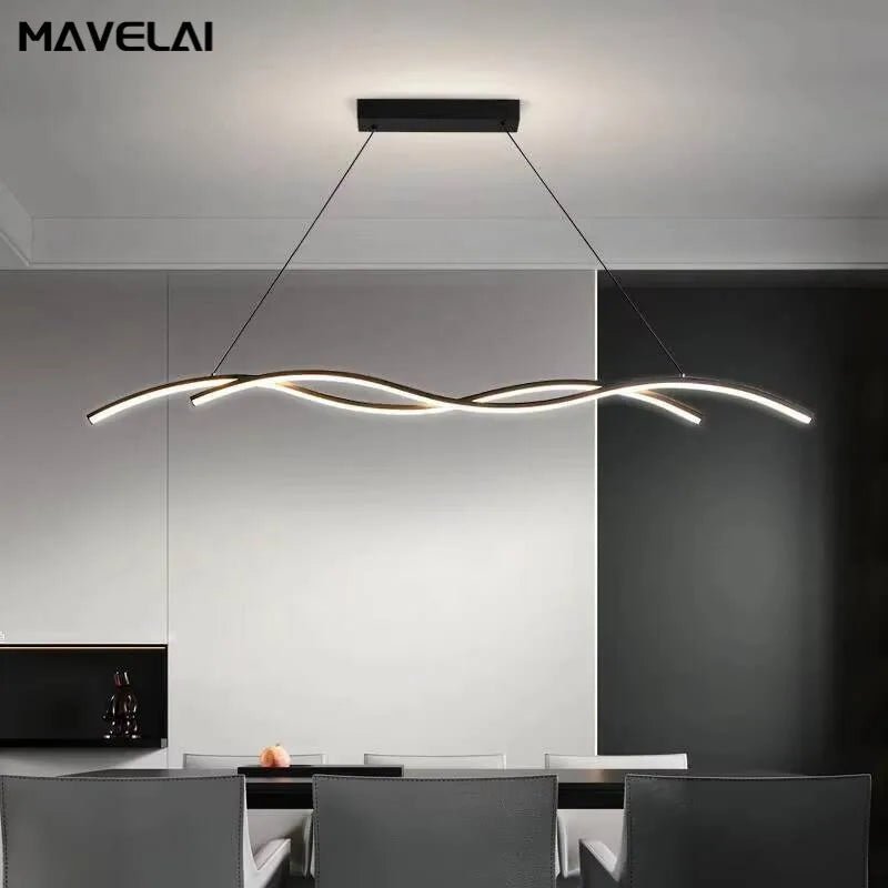 Modern Black and White Metal LED Pendant Light - Decorbites